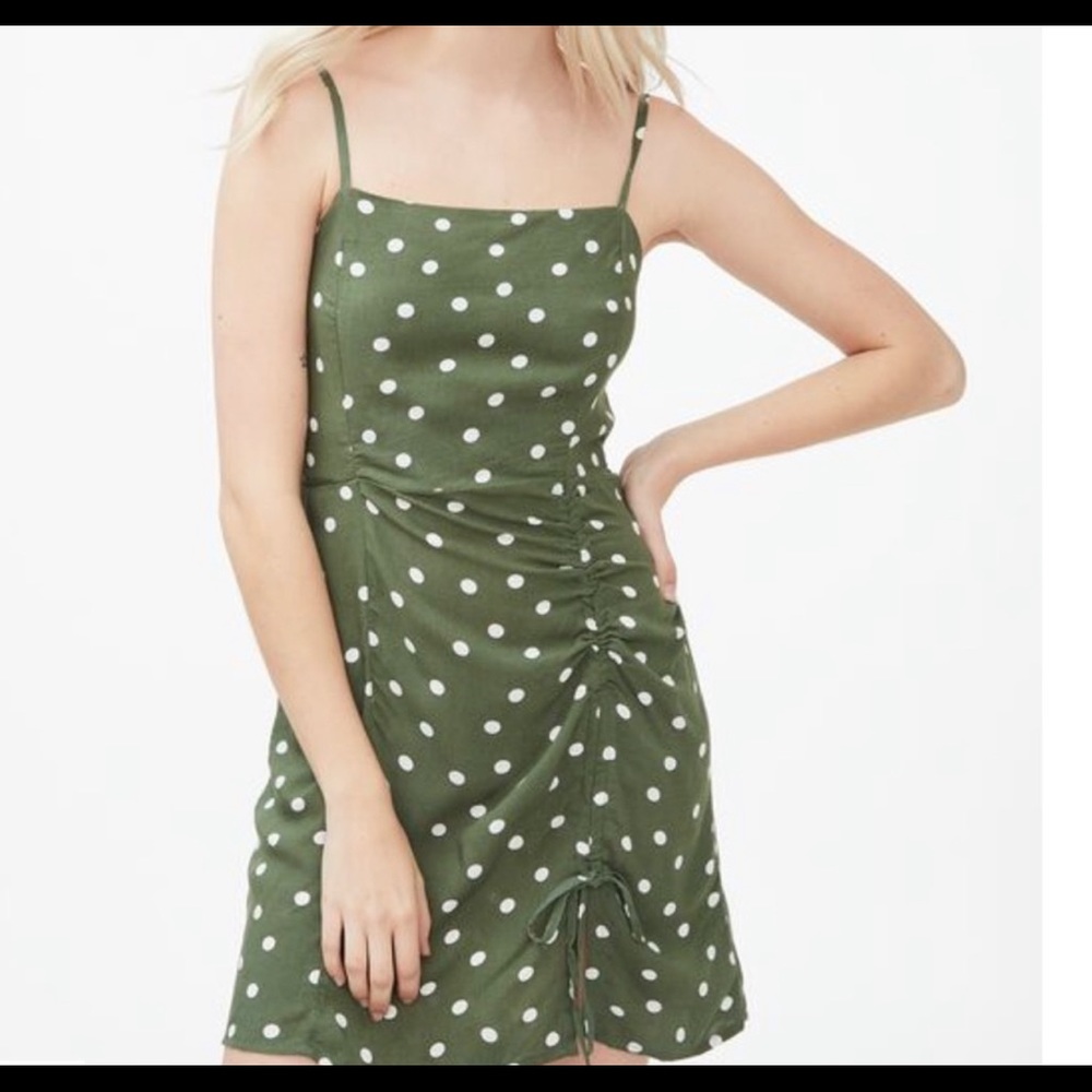 Aeropostale Green Mini Spaghetti Strap Dress